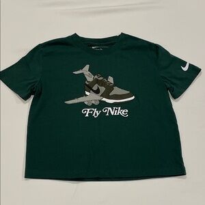 Nike Kids Dark Green Fly Tee